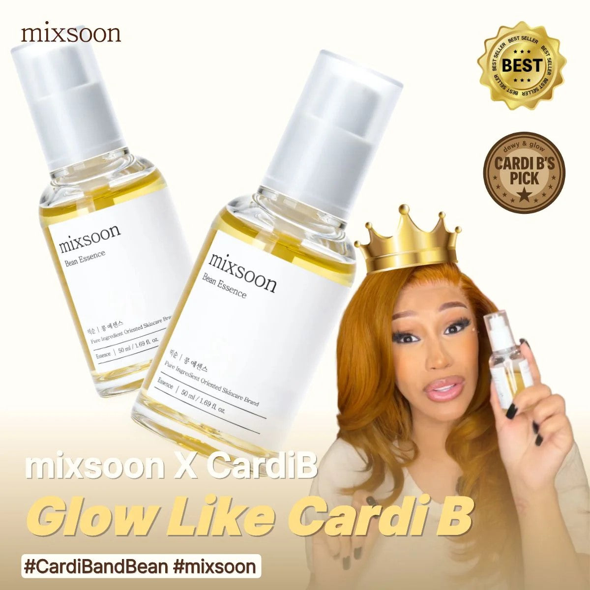 Mixsoon Bean Essence -Korean Glass Skin Serum (50ml)