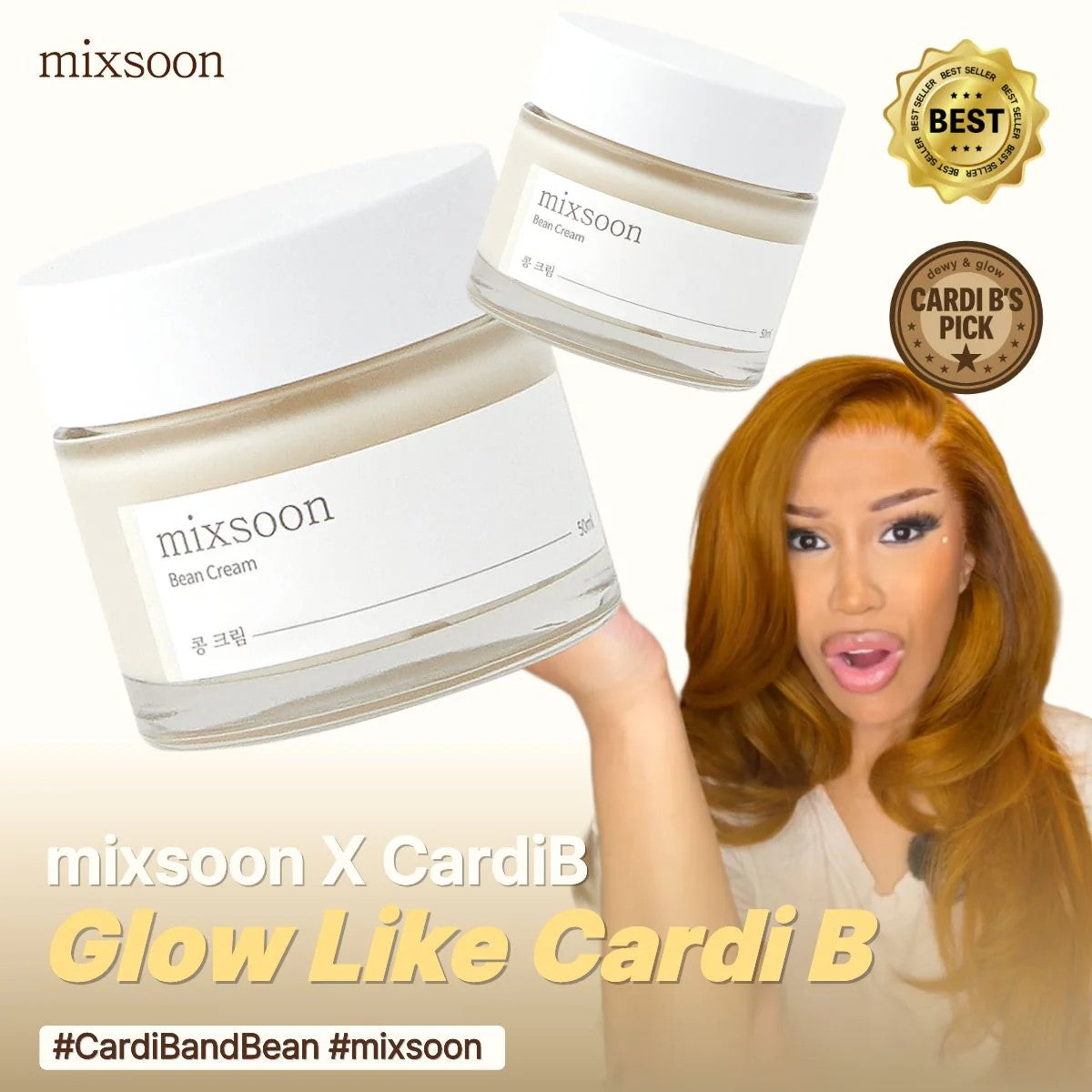 Mixsoon Bean Cream – Deep Hydration & Glass Skin (50ml)